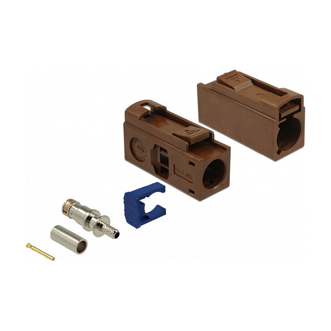 FAKRA F Buchse 25 mm (lang) zum Crimpen