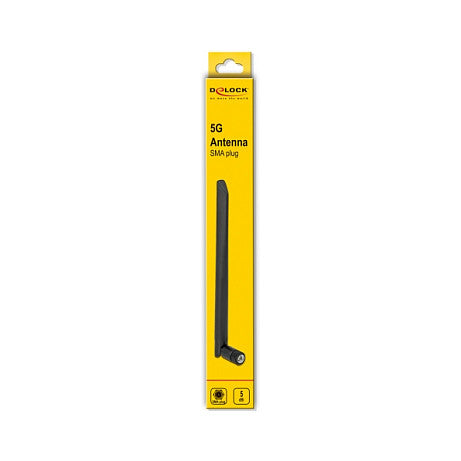 5G 3,4 - 3,8 GHz Antenne SMA Stecker 5 dBi 20 cm omnidirektional mit Kippgelenk und flexiblem Material schwarz