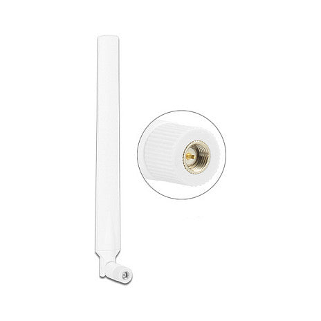 DELOCK LTE Antenne SMA Stecker 0 - 4 dBi omnidirektional drehbar mit Kippgelenk weiss