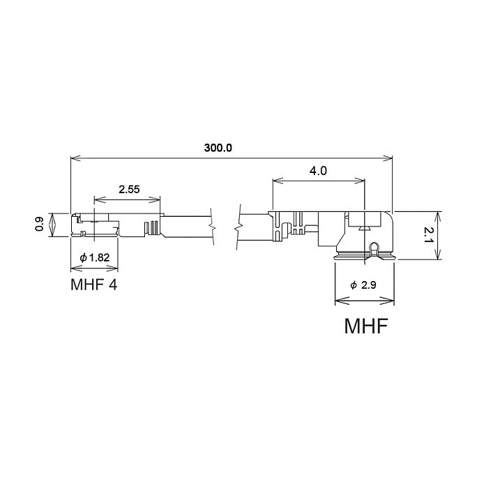 Antennenkabel I-PEX Inc., MHF® I Stecker zu I-PEX Inc., MHF® 4L Stecker 1,13 30 cm