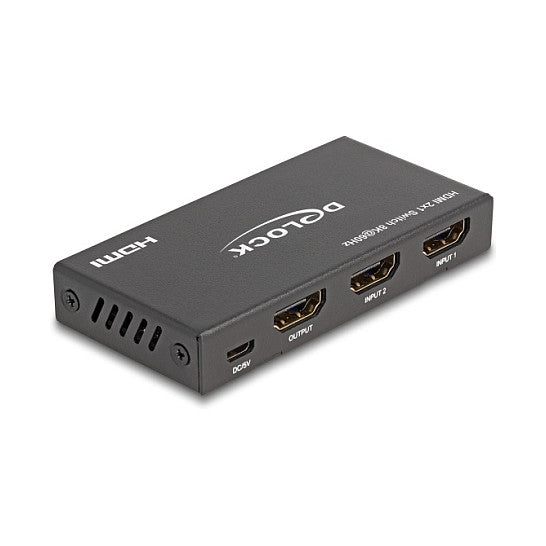 DELOCK HDMI Switch 2 x HDMI in zu 1 x HDMI out 8K 60 Hz