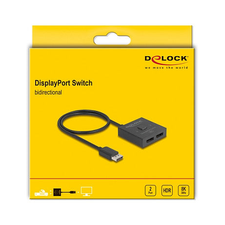DisplayPort Switch 2 auf 1 bidirektional 8K