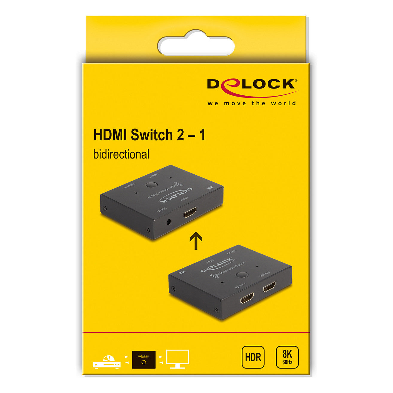 DELOCK HDMI 2 - 1 Switch bidirektional 8K 60Hz