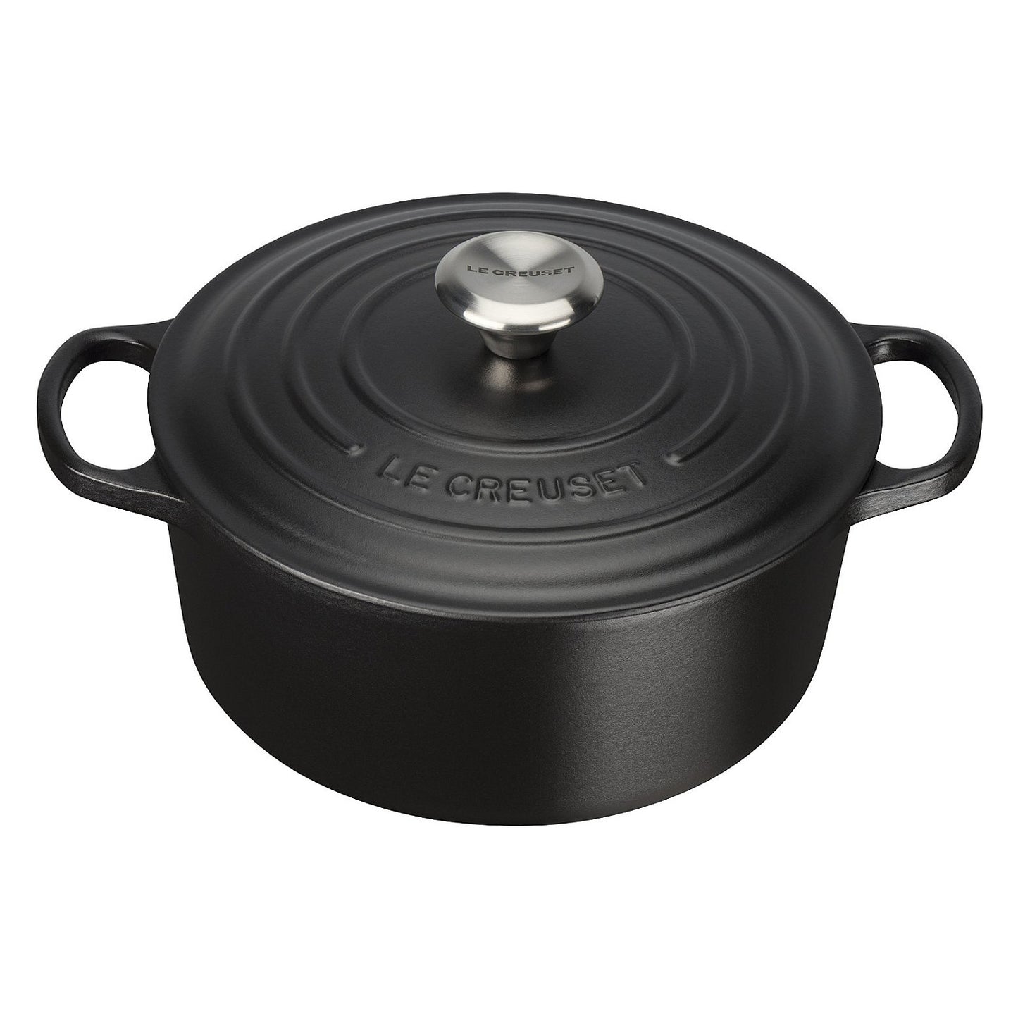 Le Creuset Signature Bräter rund 24 cm schwarz
