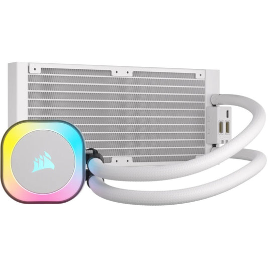 K CORSAIR WAK Cooling iCUE LINK H100i WHITE RGB AIO 240mm