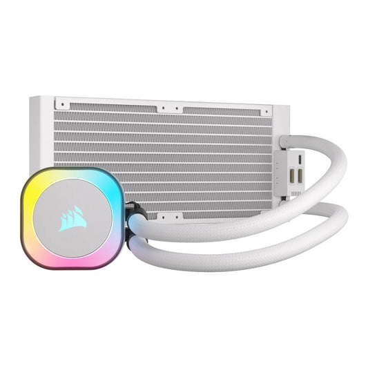 K CORSAIR WAK Cooling iCUE LINK H100i WHITE RGB AIO 240mm