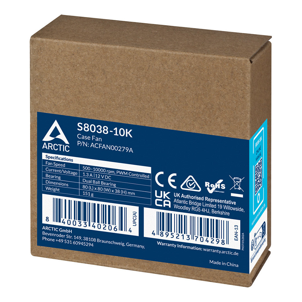 ARCTIC Lüfter 80x80x25mm S8038-10K