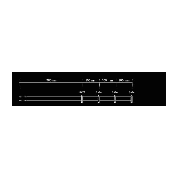 Power Cable be quiet! 4x S-ATA 600mm C