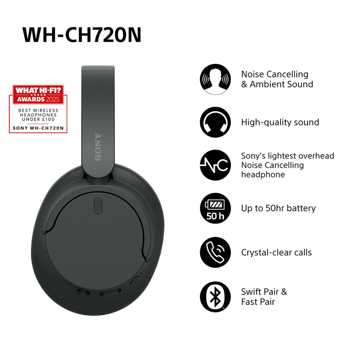 Sony WH-CH720NB Schwarz