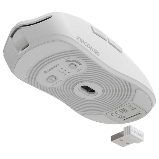 Genesis Gaming Maus ZIRCON 500 kabellos weiß