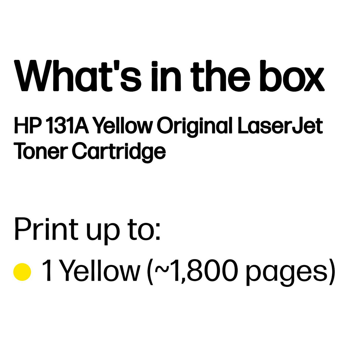 HP 131A original Toner cartridge CF212A yellow standard capacity 1.800 pages 1-pack