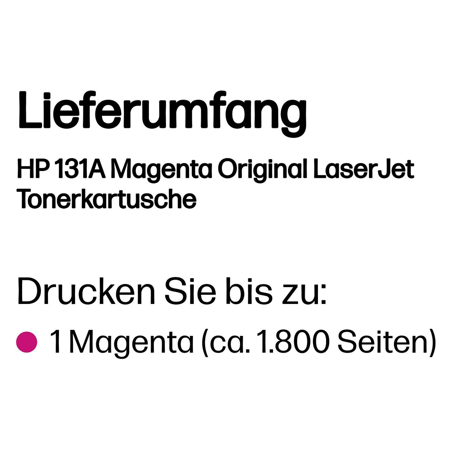 HP 131A original Toner cartridge CF213A magenta standard capacity 1.800 pages