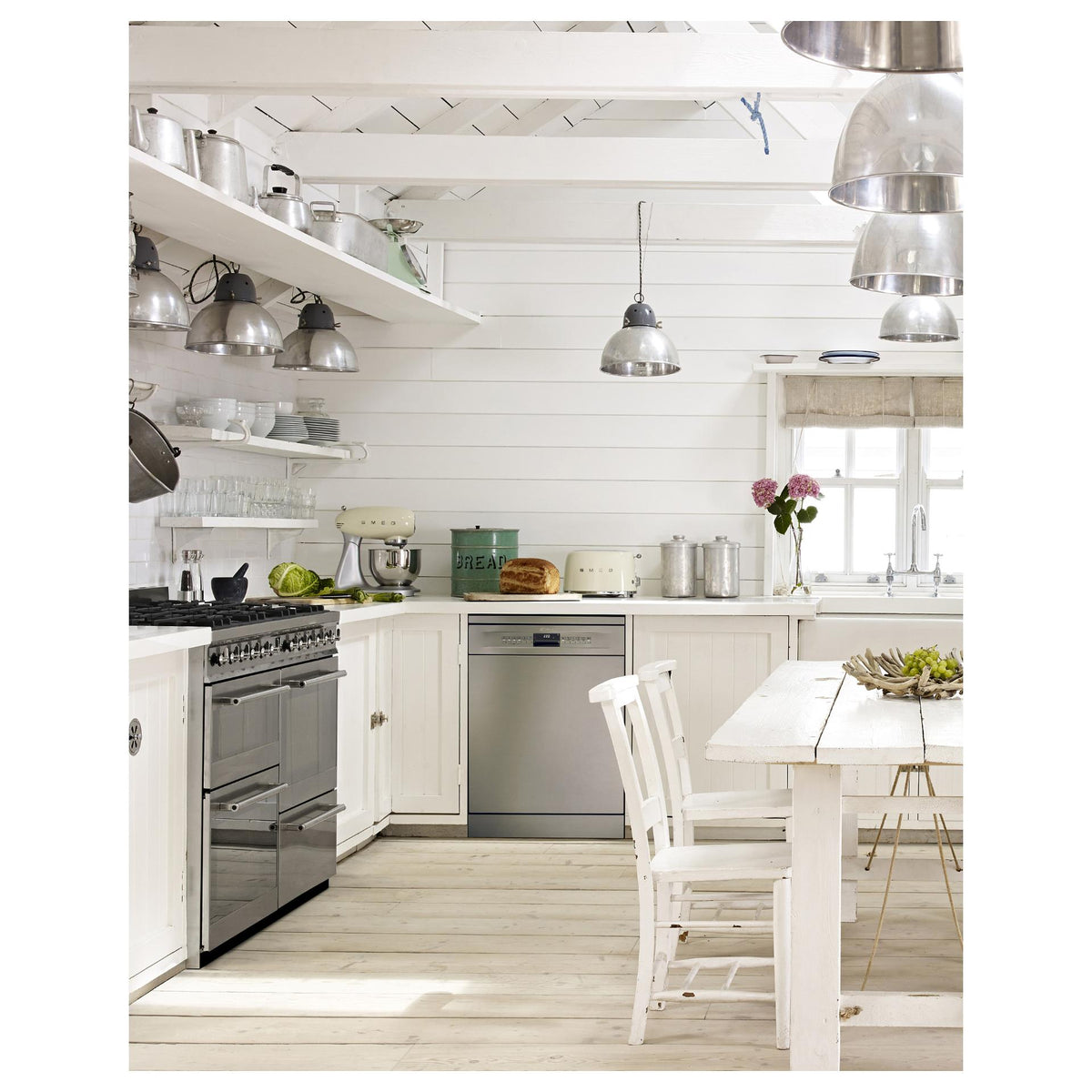 SMEG Toaster 2-Schlitz kompakt 50s Style TSF01CREU, Creme, Hochglanz