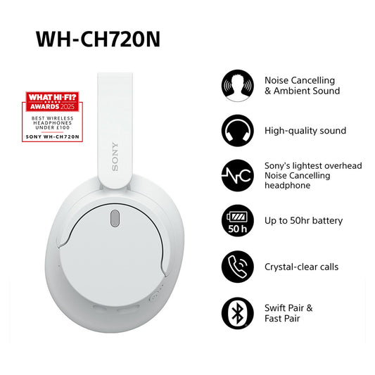 WH-CH720N weiss Extra-Bass Kopfhörer