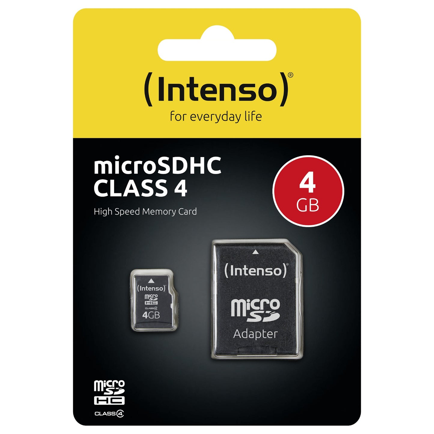 CARD 4GB Intenso MicroHC 21MB/s +Adapter