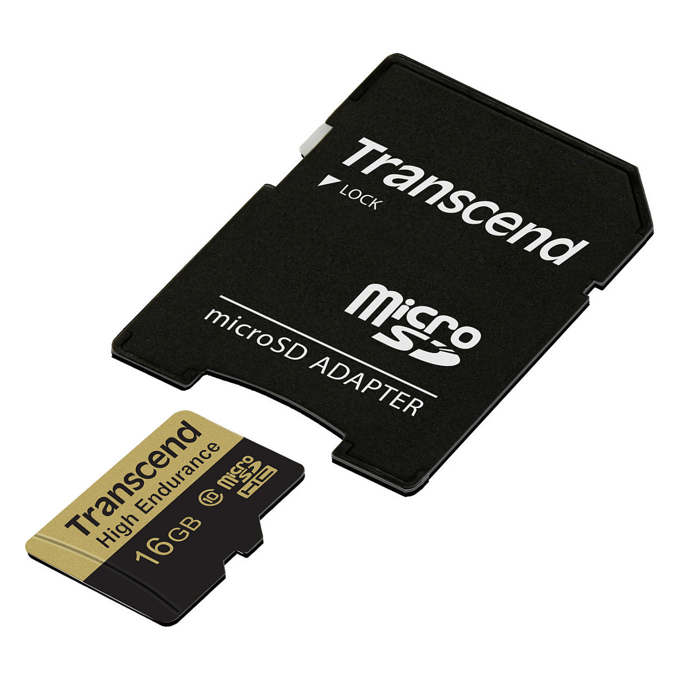 CARD _Transcend Hochbelastbare - Flash-Speicherkarte (microHC/SD-Adapter inbegriffen) - 16 GB