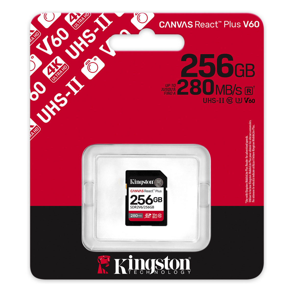 CARD Card 256GB Kingston XC React+ 280R/150W Reader retail retail