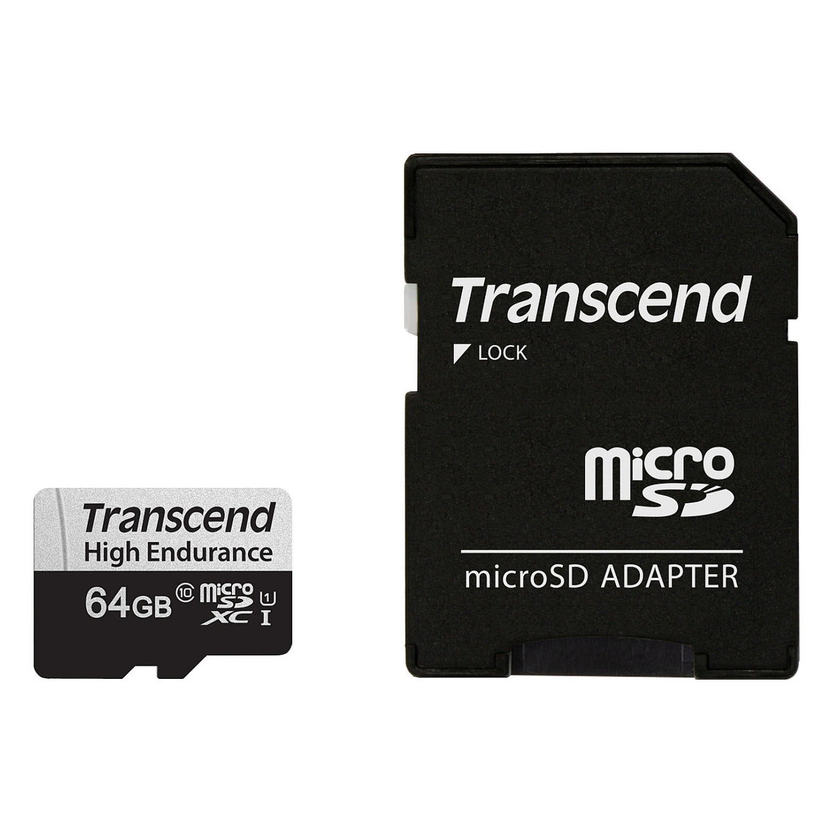 CARD microSD Card 64GB Transcend SDXC USD350V w/Adapter