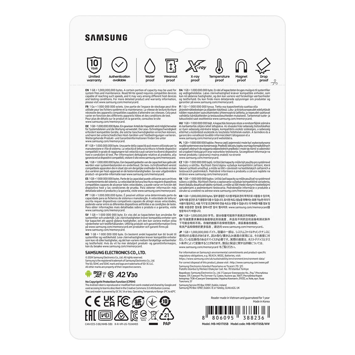 CARD Micro Card 1TB Samsung sdxc PRO Plus (2024) Reader retail