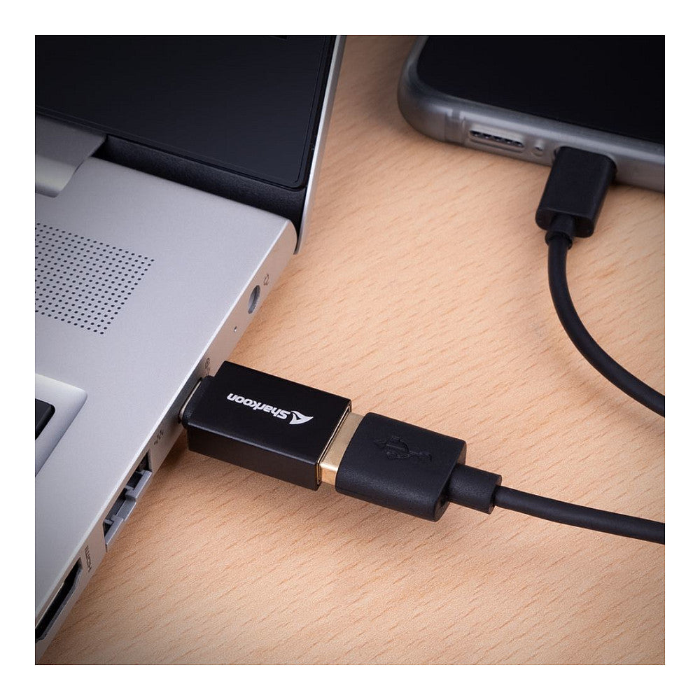 Sharkoon USB 3.2 Gen 1 Adapter OfficePal. USB-A > USB-C / USB-C > USB-A (schwarz. 2er Set)