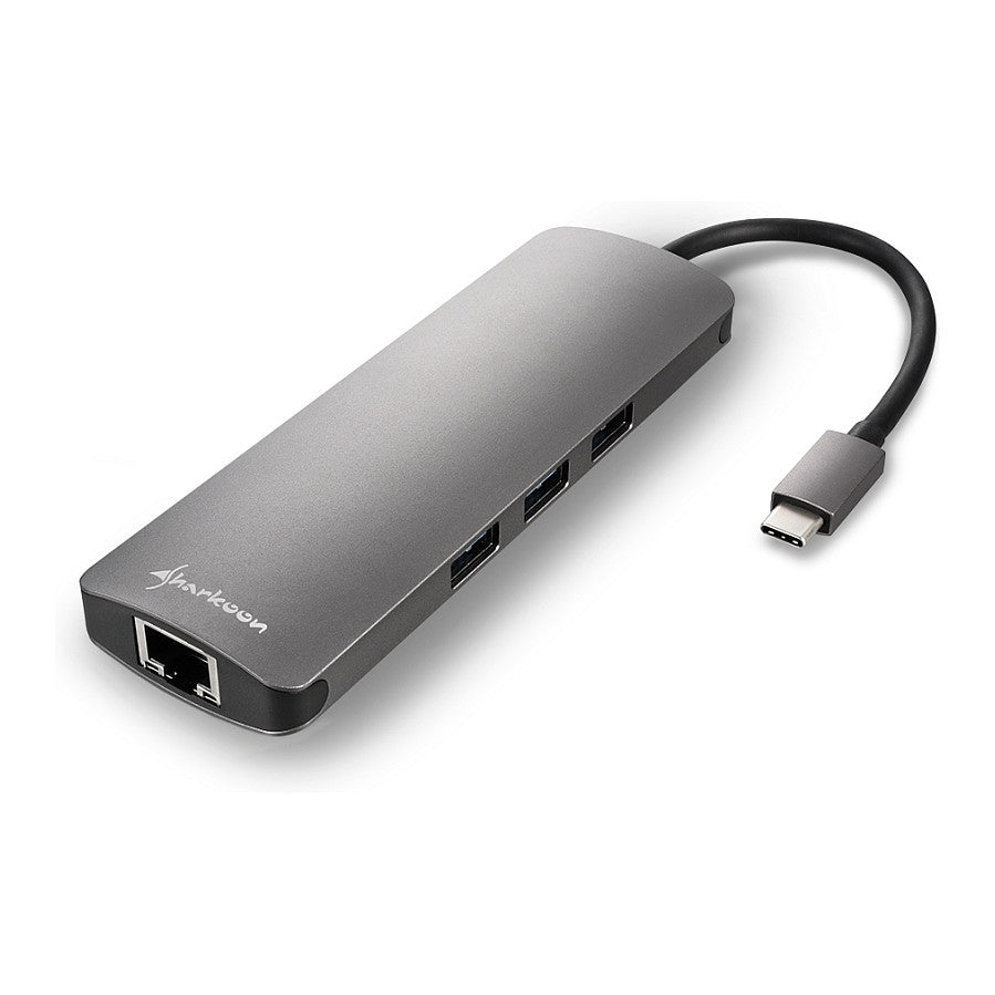 Sharkoon USB 3.0 Type C Combo Adapter (dunkelgrau)