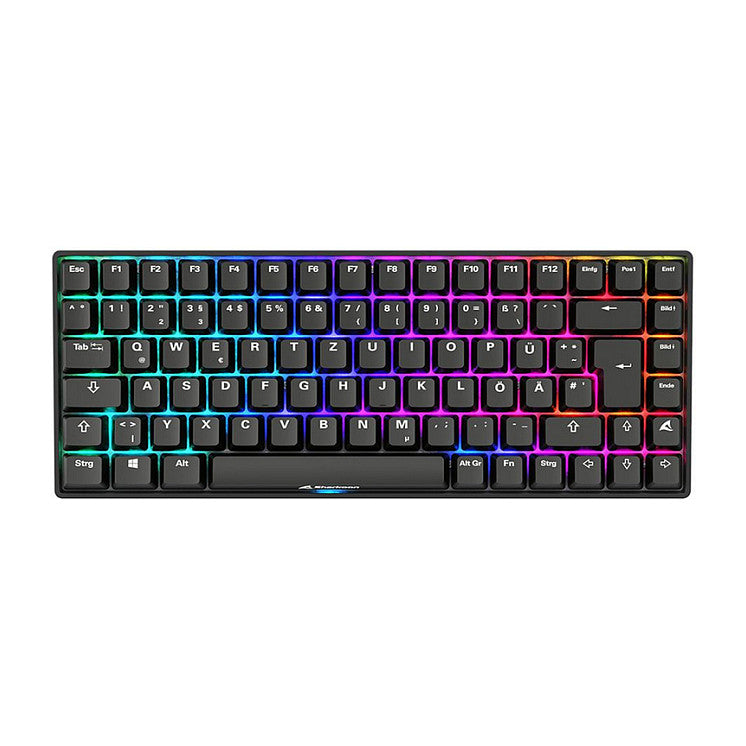 Sharkoon SKILLER SGK50 S3 PBT (schwarz. DE-Layout. Gateron G Pro 3.0 Yellow)