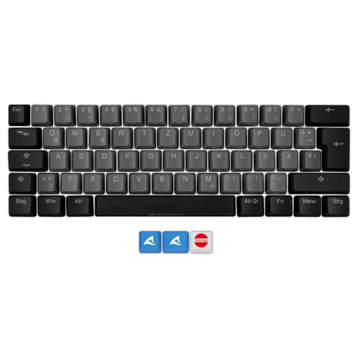 Sharkoon SKILLER SAC20 S4 (schwarz. 61 Stck. ISO-Layout (DE). fr SKILLER SGK50 S4)