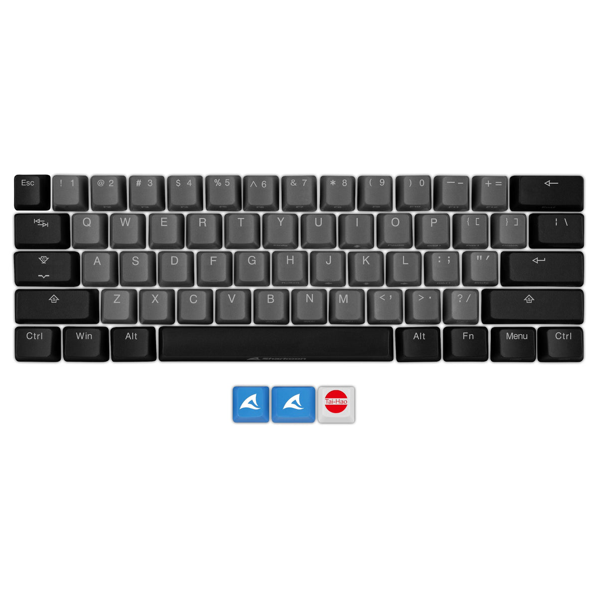 Sharkoon SKILLER SAC20 S4 (schwarz. 62 Stck. ANSI-Layout (US). fr SKILLER SGK50 S4)