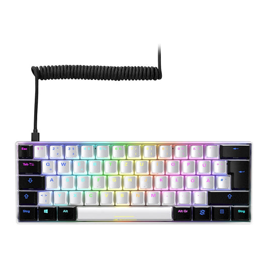 Sharkoon SKILLER SGK50 S4 (wei/schwarz. DE-Layout. Kailh Red)