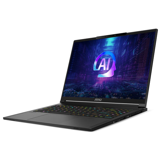 MSI Stealth A16 AI+ A3XWIG-043 (schwarz. AMD Ryzen AI 9 HX 370. NVIDIA GeForce RTX 5080. 32 GB LPDDR5X. 2 TB (2 TB SSD). Windows 11 Home 64-Bit)