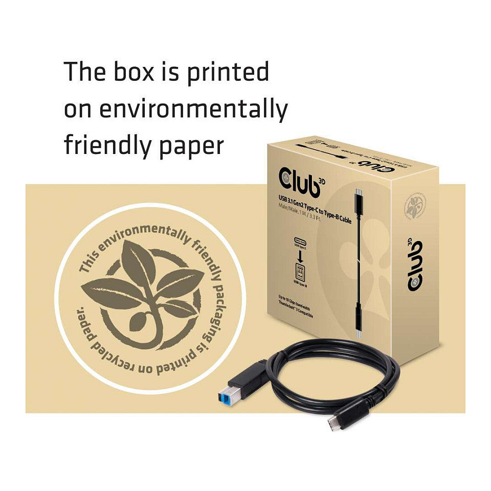 Club3D Kabel USB 3.1 Typ C > USB Typ B 1.0m St/St