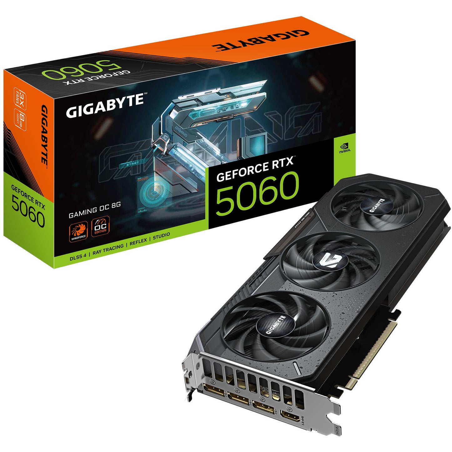 RTX 5060 8GB GIGABYTE GAMING OC GDDR7 3 Fan
