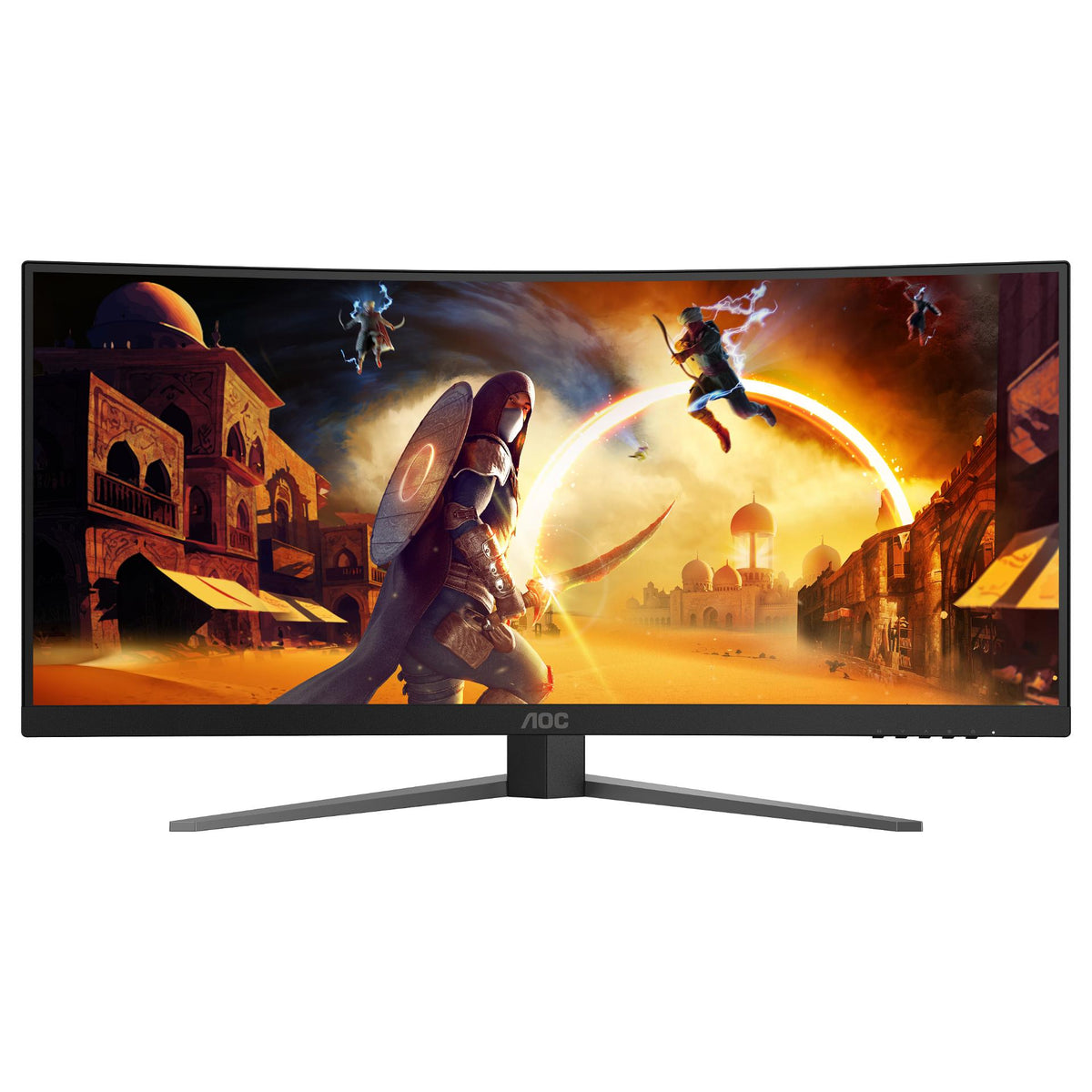 86cm/34" (3440x1440) AOC CU34G4 21:9 FastVA 0,5ms 180Hz HDMI DisplayPort Curved Freesync Premium HDR10 Black