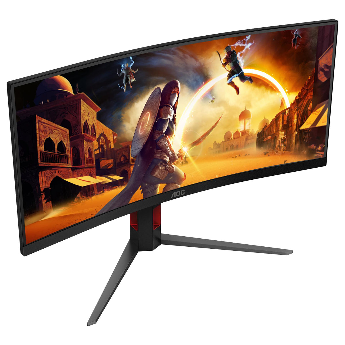 86cm/34" (3440x1440) AOC CU34G4 21:9 FastVA 0,5ms 180Hz HDMI DisplayPort Curved Freesync Premium HDR10 Black