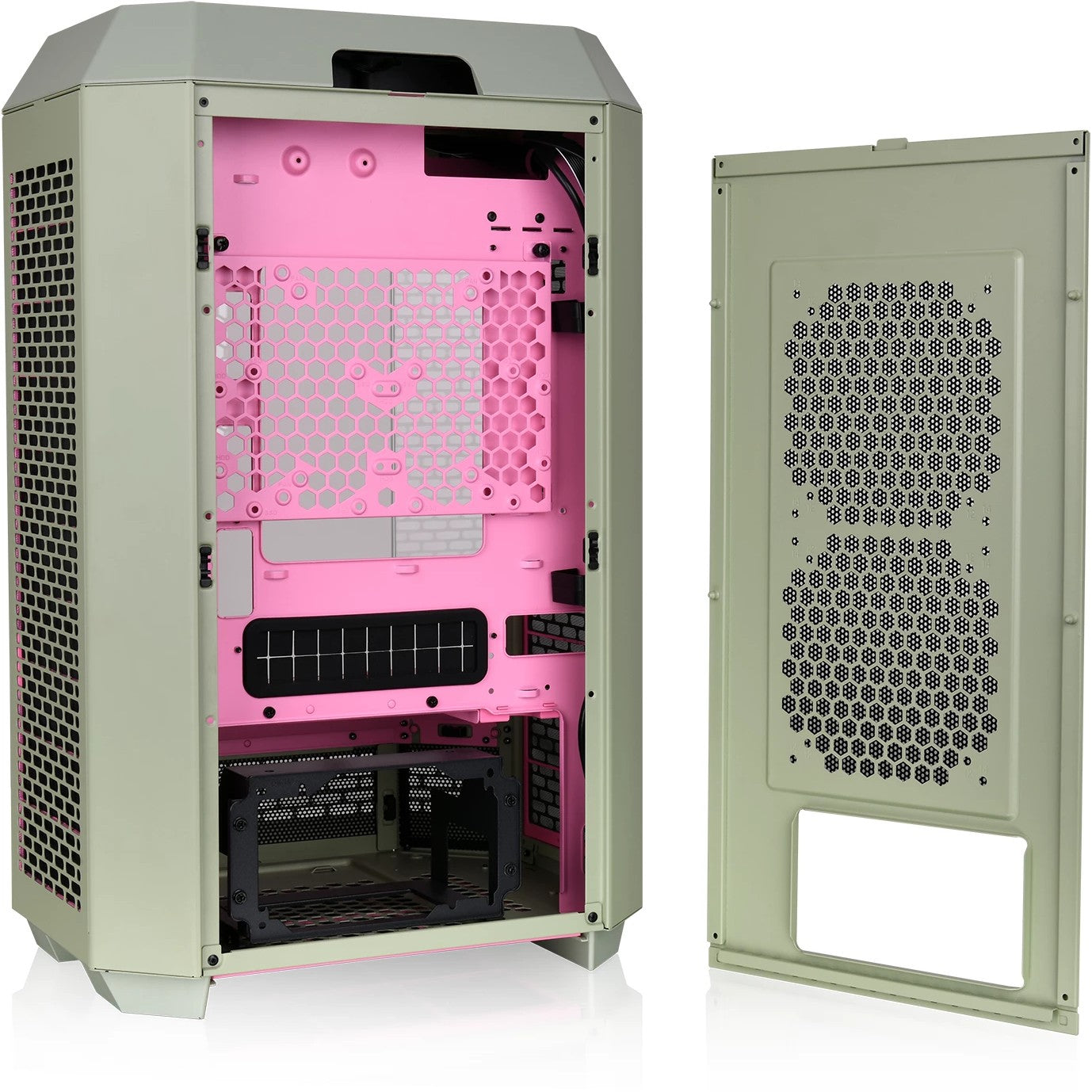 Micro Thermaltake The Tower 300 TG Matcha Plum
