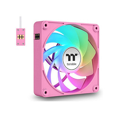 120mm Thermaltake CT120 EX Reverse ARGB Sync PC Cooling Fan Pink 3 Pack