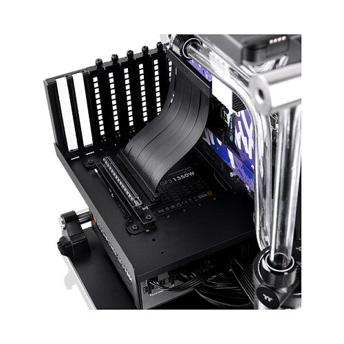 Thermaltake PCI-E 4.0 Dual 90 Degree Riser Cable 130mm 90 Adapter Black