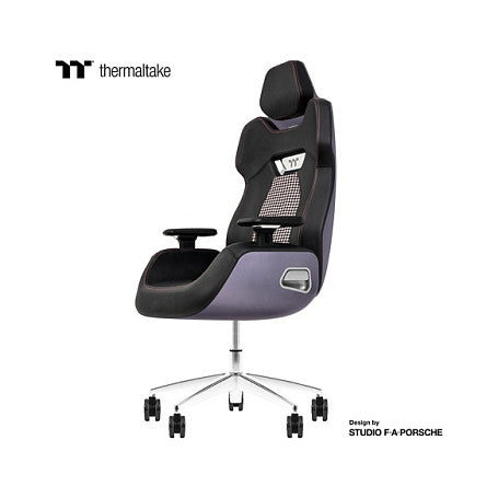 Thermaltake Argent E700 Real Leather Gaming Chair Space Gray with houndstooth fabric