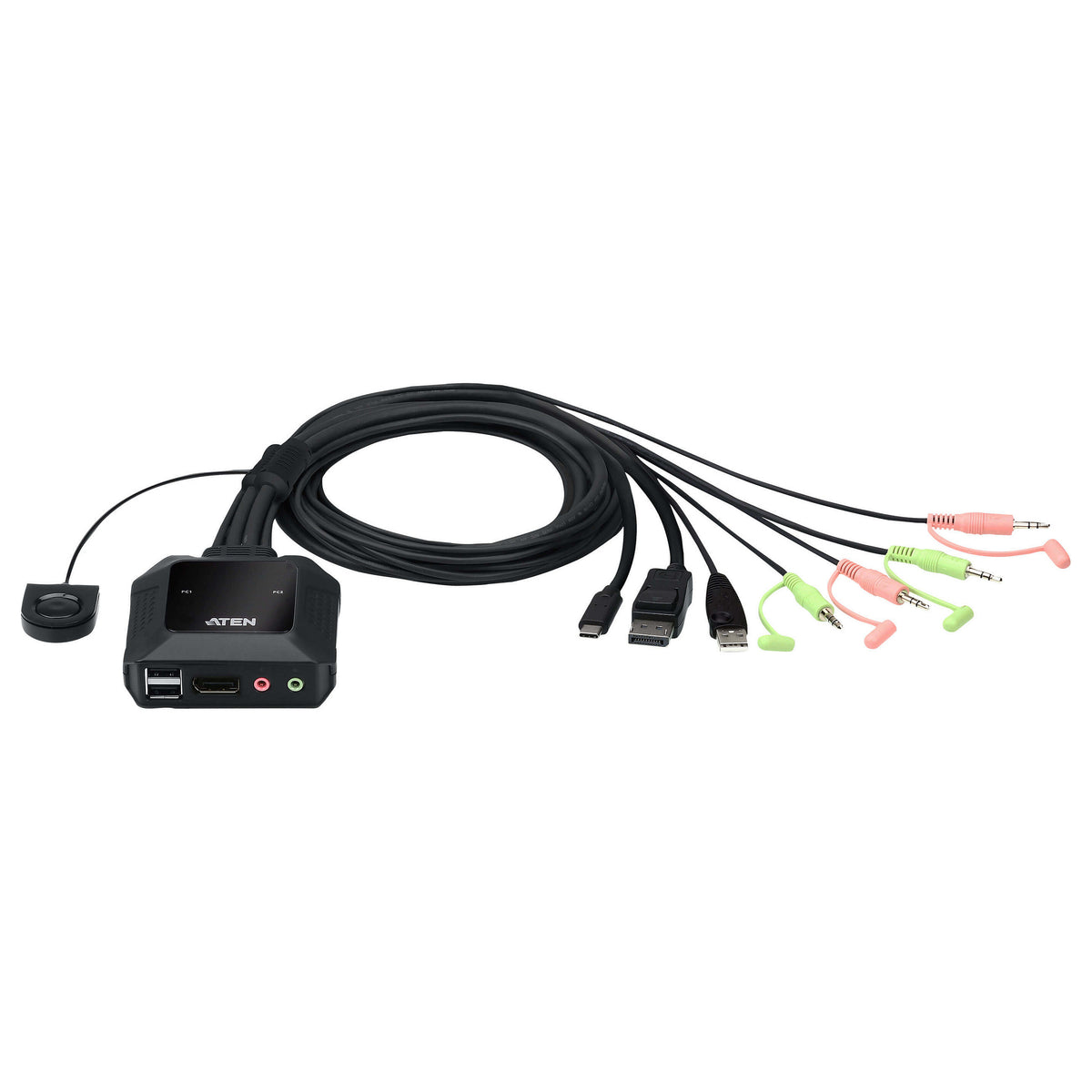 ATEN CS52DP 2-Port USB-C DP Hybrid Kabel KVM