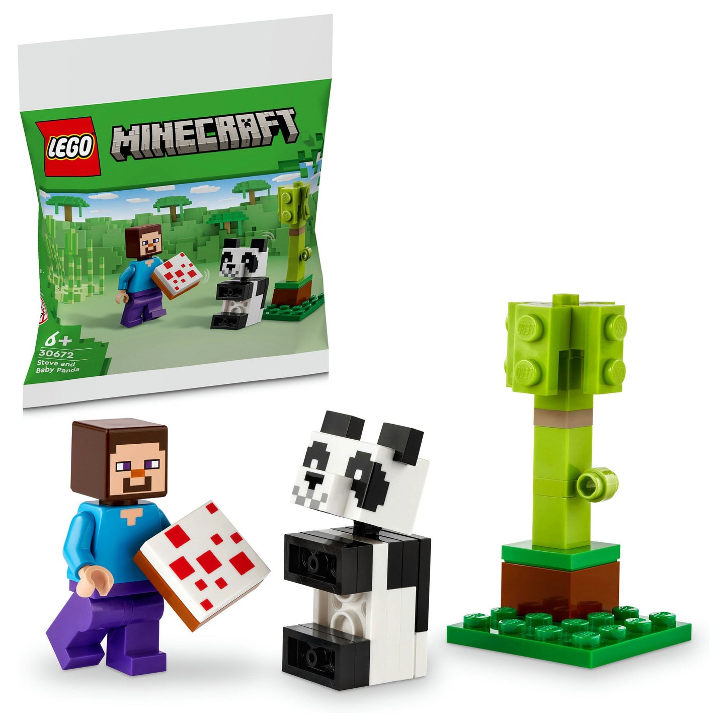 LEGO 30672 Minecraft Steve mit Baby-Panda (Polybag)