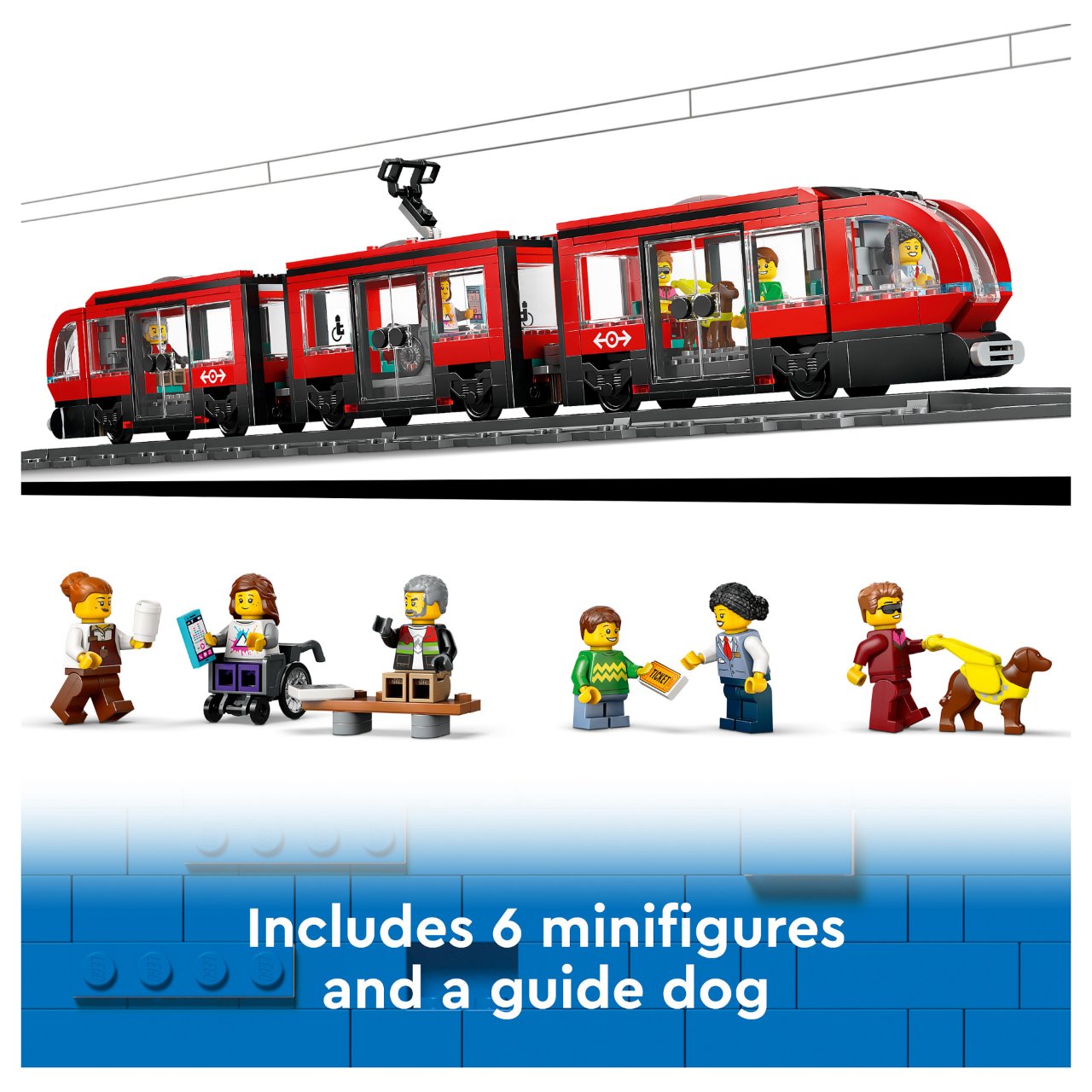 LEGO 60423 City Straßenbahn mit Haltestelle