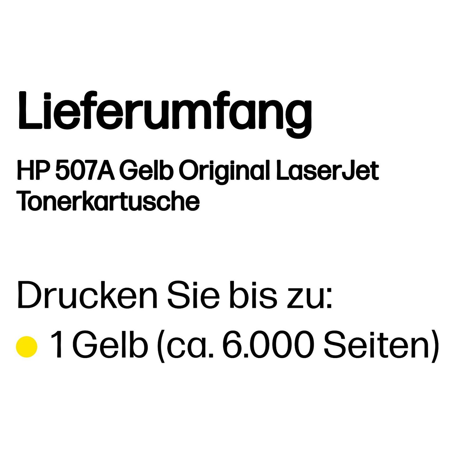 HP Toner 507A CE402A Gelb