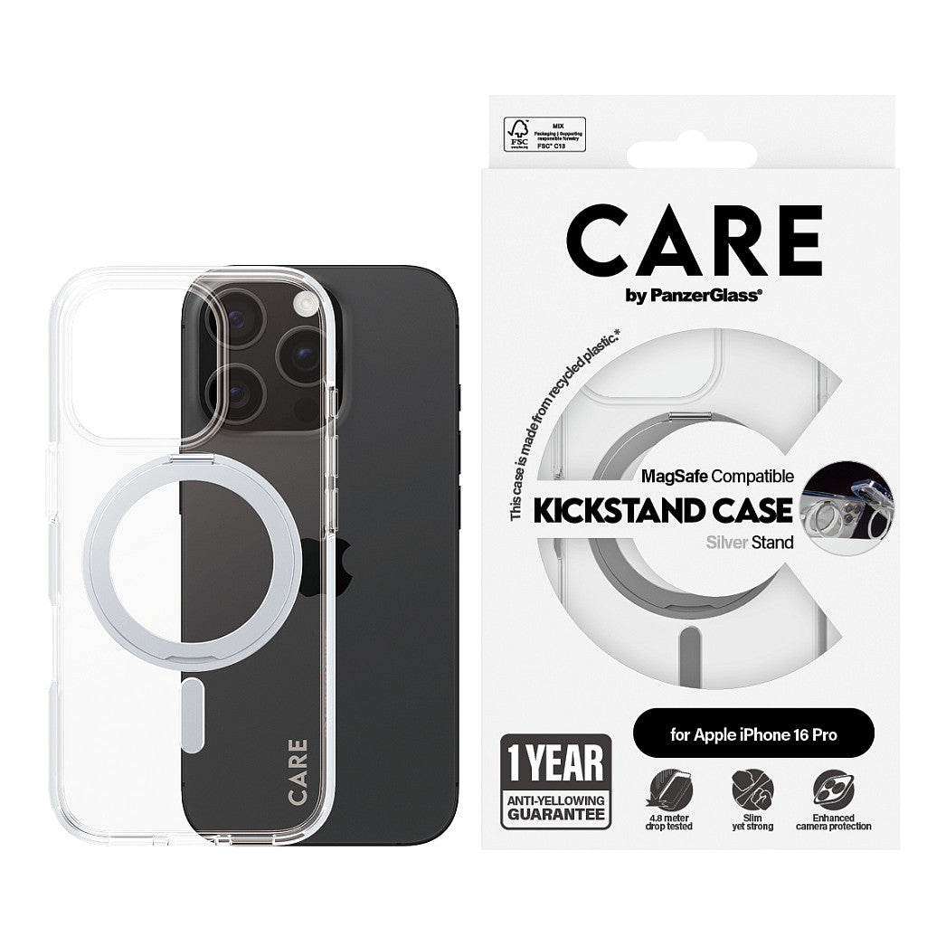 CARE Feature Silver Kickstand MagSAFE iPhone 16 Pro