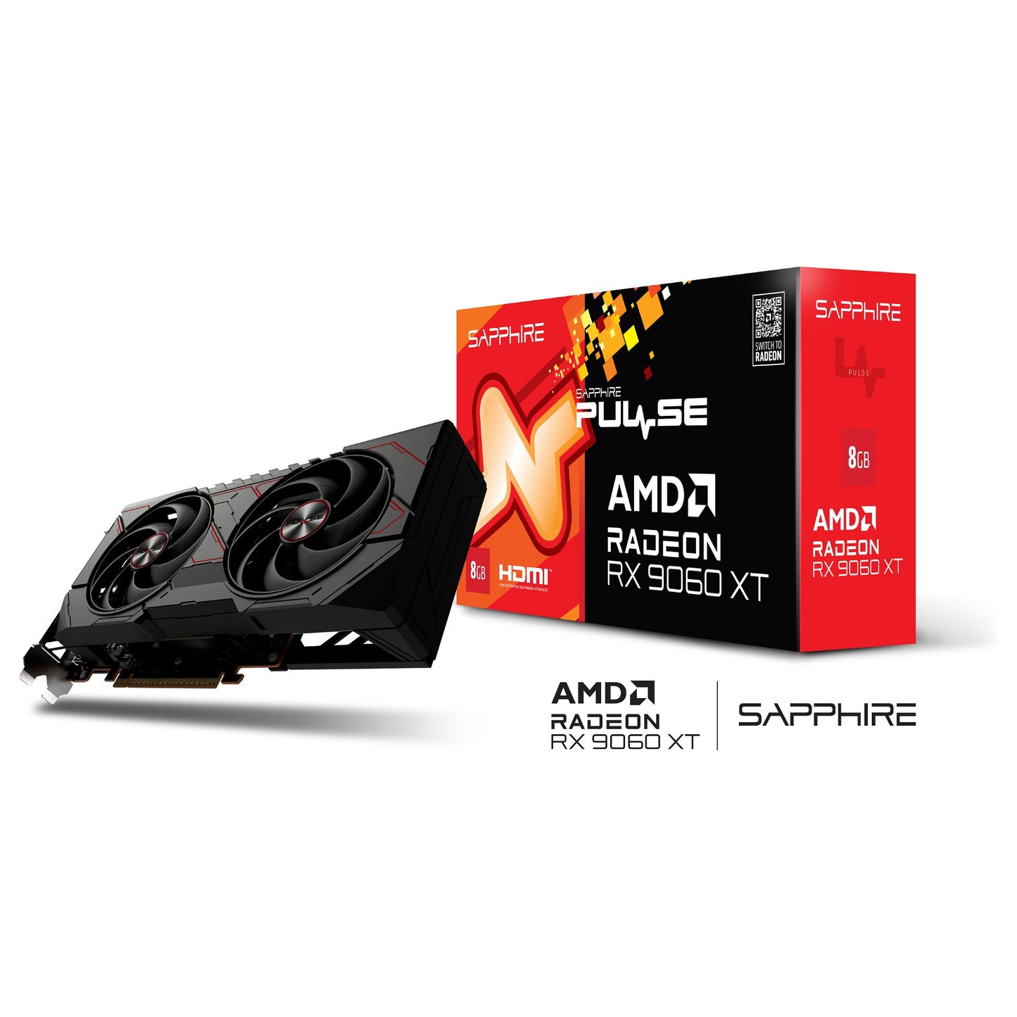RX 9060 XT 8GB SAPPHIRE Radeon Pulse Gaming OC GDDR6