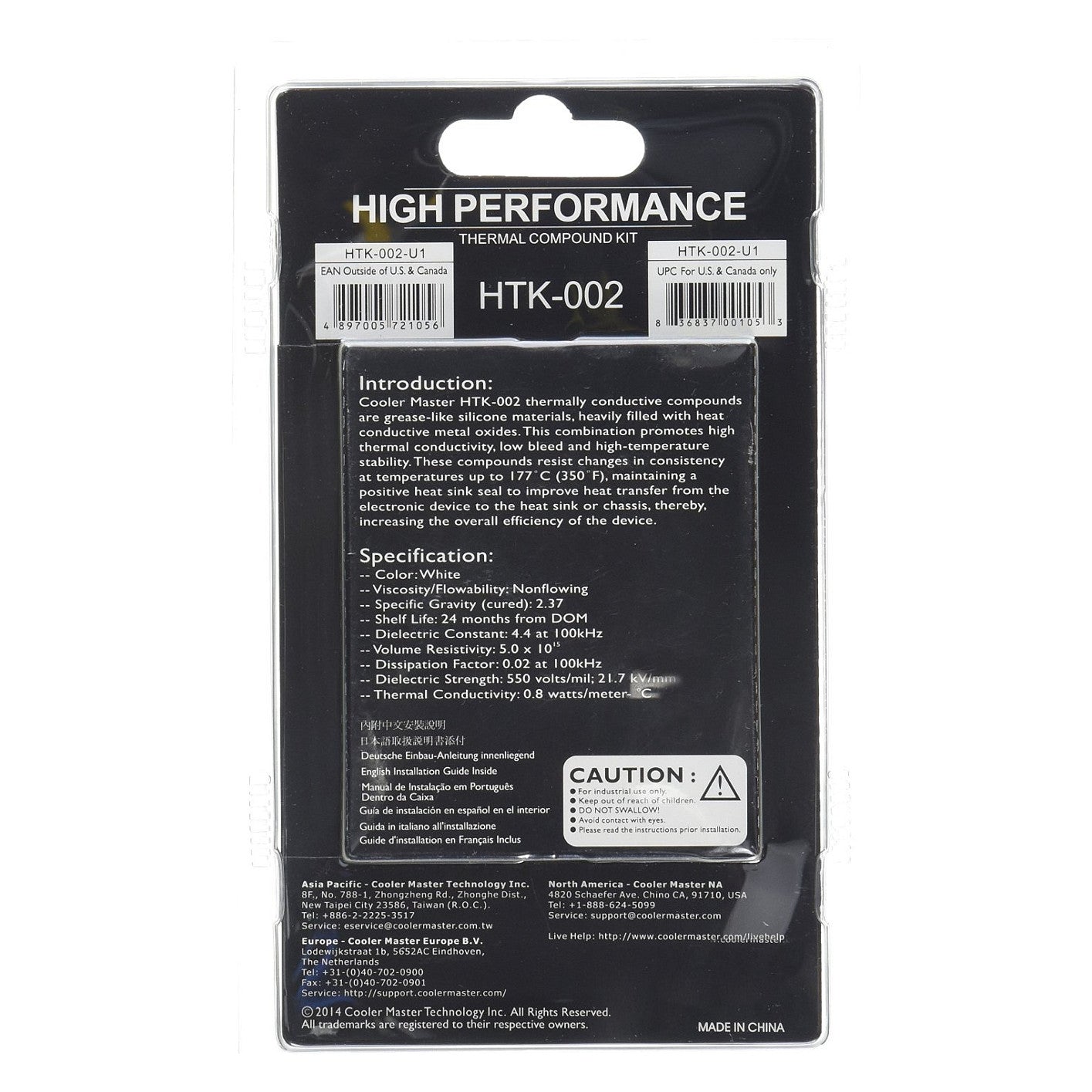 K Wärmeleitpaste CoolerMaster HTK-002 Thermische Paste weiß