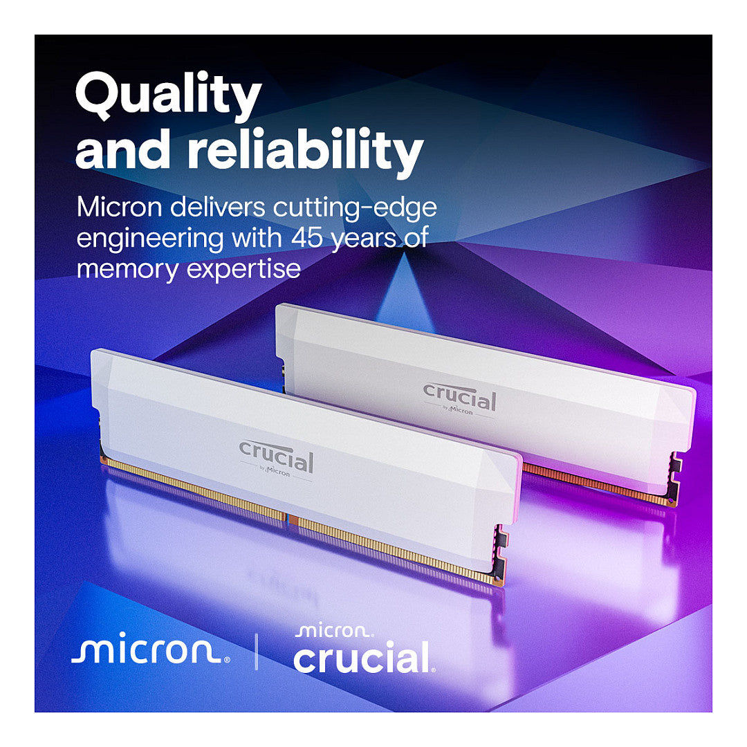 Crucial Pro 6000 Kit 64GB 2x32GB UDIMM CL40 W Overclocking