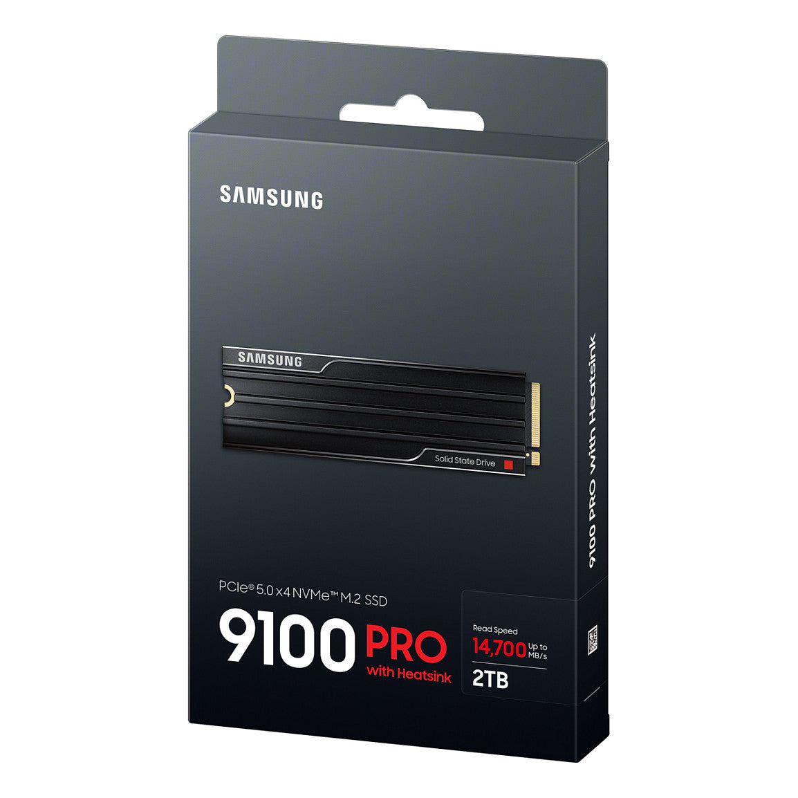 M.2. SAMSUNG 9100 PRO Heatsink NVMe 2TB PCIe 5.0 14.800 MB/s Lesen 13.400 MB/s Schreiben Interne SSD fr PC-Gaming
