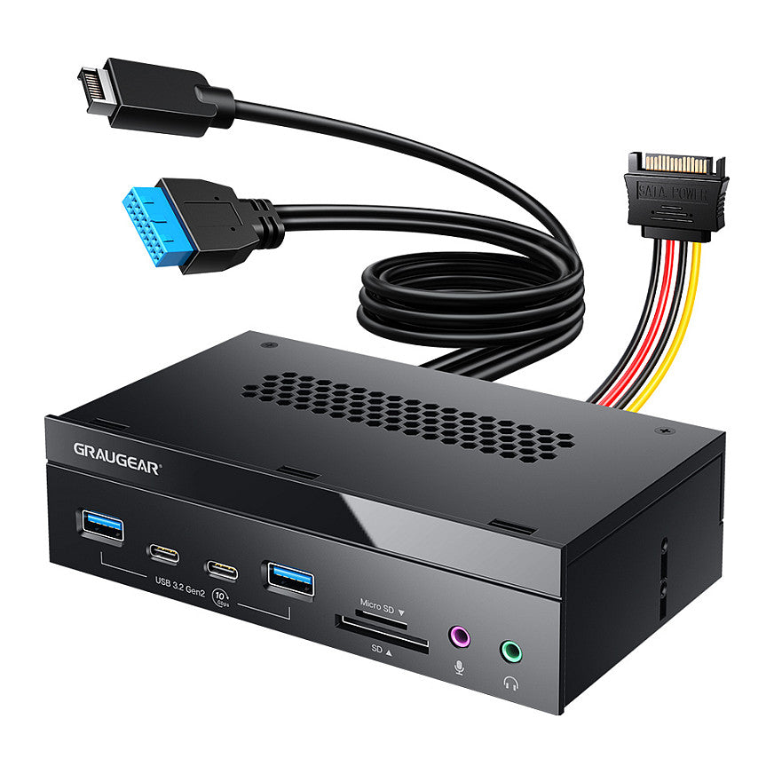 GRAUGEAR Multi Frontblende 8-Fach + Kartenleser USB.SD.Micro
