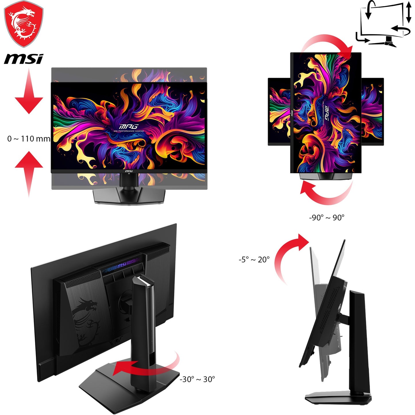 MPG 271QRXDE QD-OLED Gaming Monitor 67.31cm (26.5"")