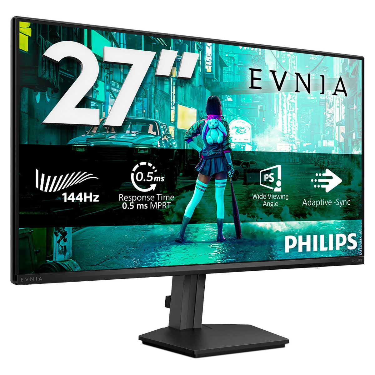 68,5cm/27" (1920x1080) Philips Evnia 27M2N3200NF/00 16:9 IPS 0,5ms 144Hz HDMI1.4 DisplayPort1.4 G-Sync HDR10 Dark Grey